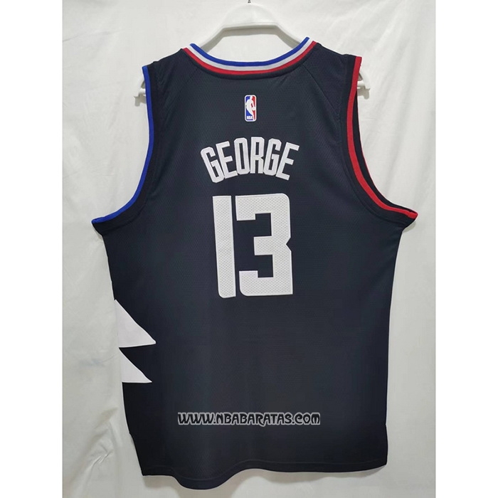 Camiseta Los Angeles Clippers Paul George #13 Statement 2022-23 Negro